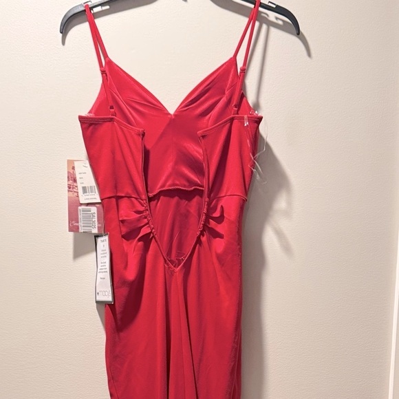 Emerald Sundae Long Maxi High Slit Juniors' Ruched Side-Slit Slim dress Gown XXS - Picture 8 of 10